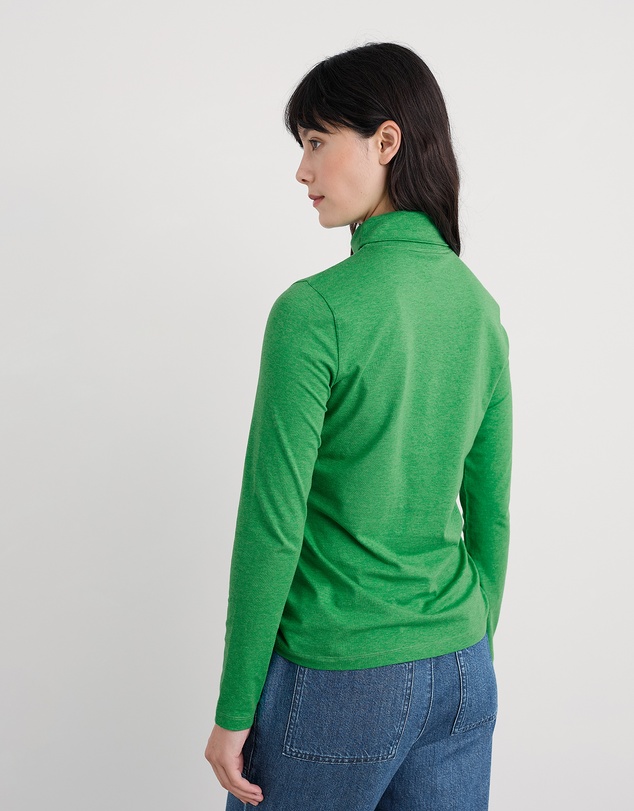 Seasalt - Seasalt Cornwall Green Landing Roll Neck Top