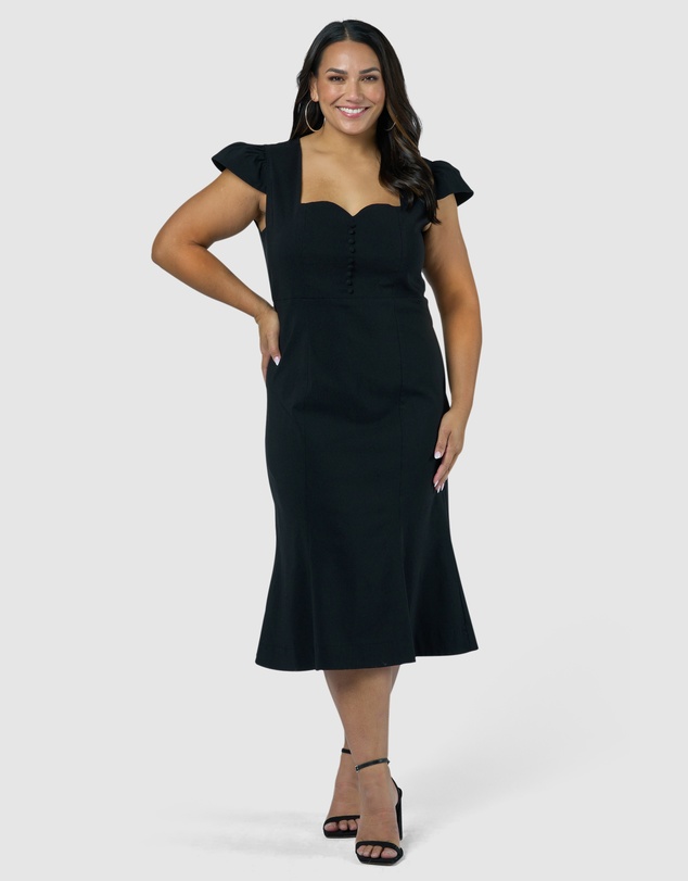 Pink Dusk by Curve Project - Truth or Dare Midi Dress