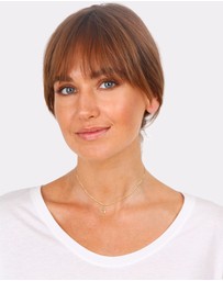 Elli Jewelry - Necklace Choker Cross Pendant Classic with Crystal in 925 Sterling Silver Gold Plated