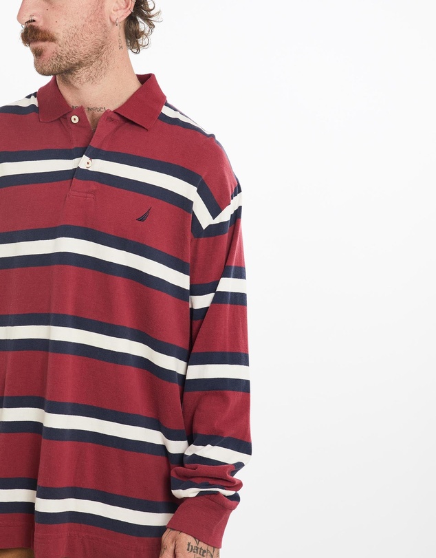 Vintage by The Real Deal - Pre Loved - Vintage Nautica Long Sleeve Polo Shirt