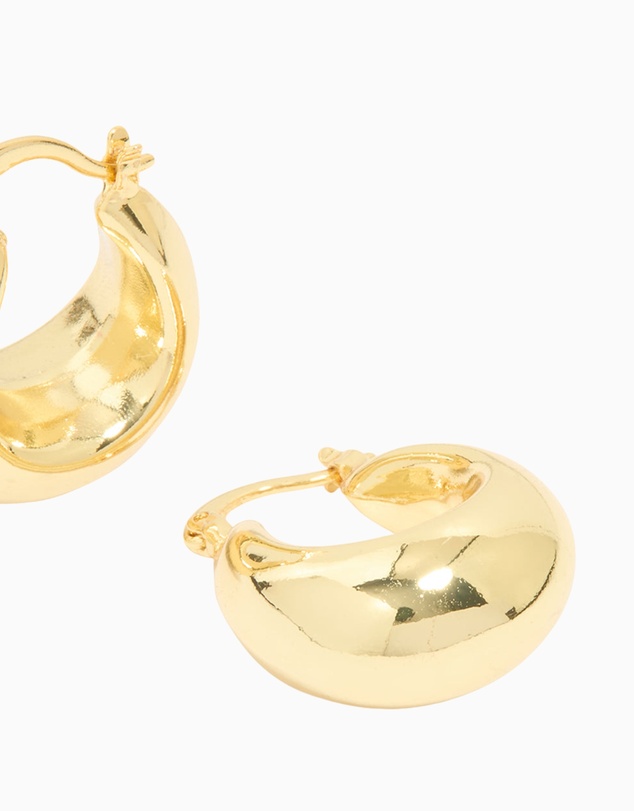 Lovisa - Gold Plated Brass Medium Huggie Earrings