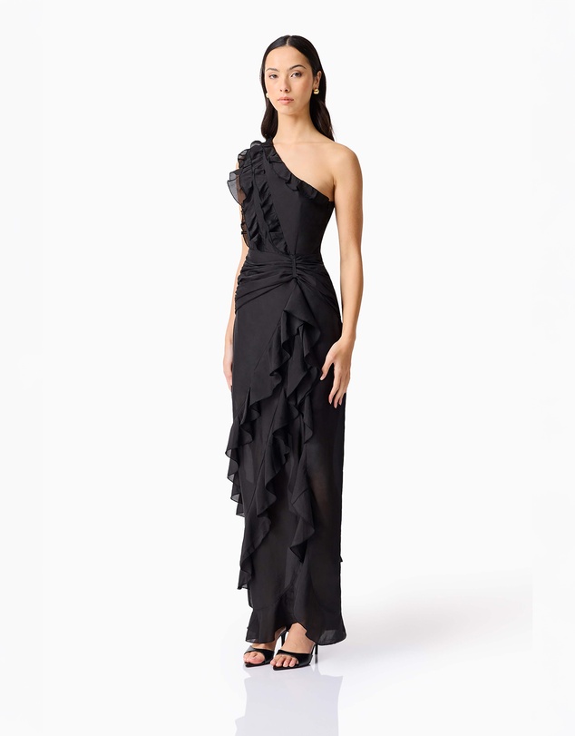 Elliatt - Lucinda One Shoulder Gown In Black
