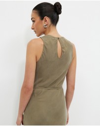 Calli - Cupro Crew Neck Dress