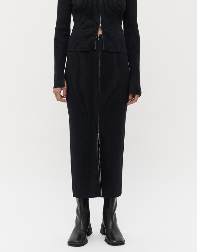 FRIEND of AUDREY - Ada Double End Zip Wool Skirt