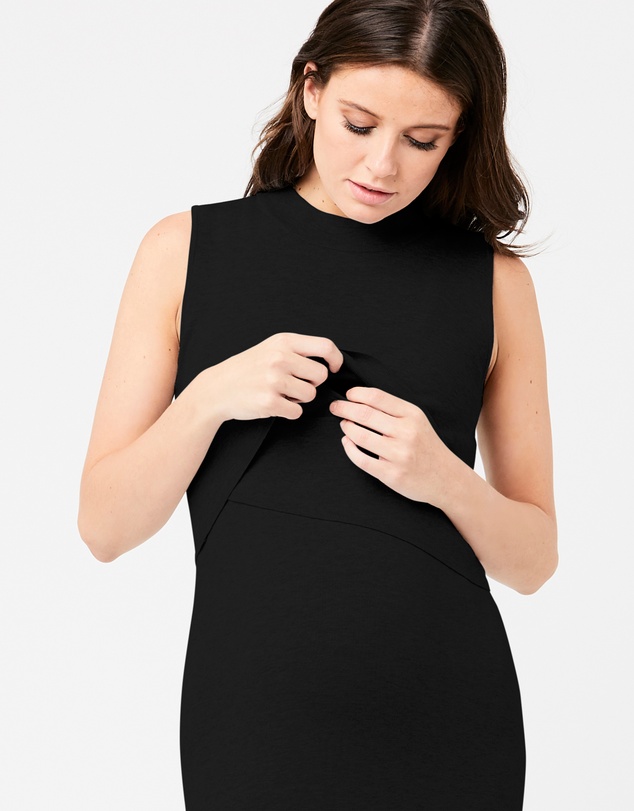 Ripe Maternity - Layered Knit Nursing Dress
