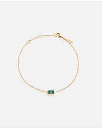 Kirstin Ash - Baguette Birthstone Bracelet September London Blue Topaz