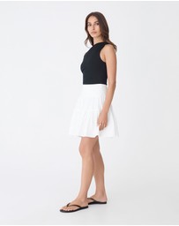 Forcast - Montana Tiered Mini Skirt