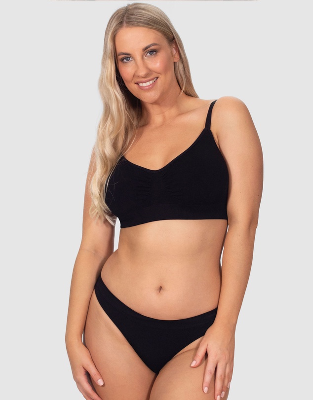 B Free Intimate Apparel - Wire-free Bamboo Padded Bra (B-C-D-DD-E-F-G-H) Cup