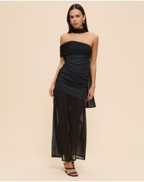 CHANCERY - Bree One Shoulder Self Scarf Maxi Dress