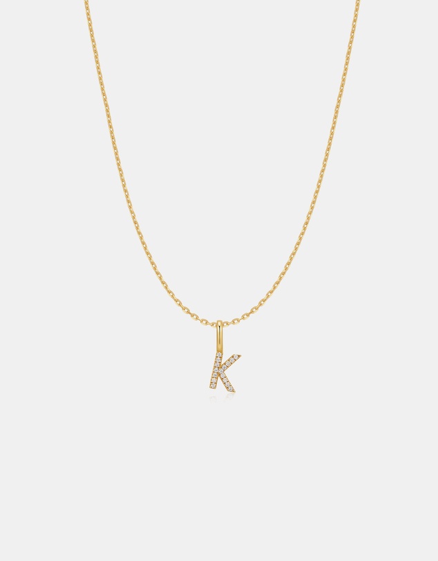 Ania Haie - Ania Haie Gold Letter K Initial Necklace