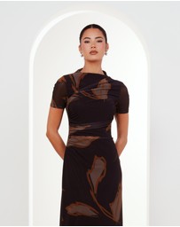 Pilgrim - Lenny Printed Mesh Dress