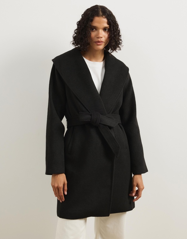 Atmos&Here - Dune Wool Blend Shawl Collar Coat