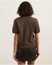 Atmos&Here - Ayla Knitted Boxy T-Shirt