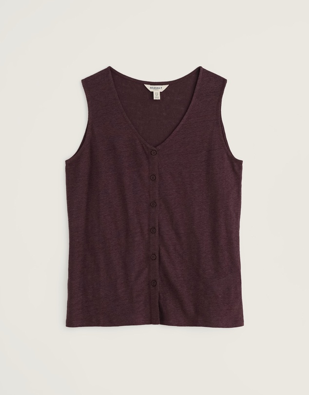 Seasalt - Carn Glaze Linen Button-Through Vest