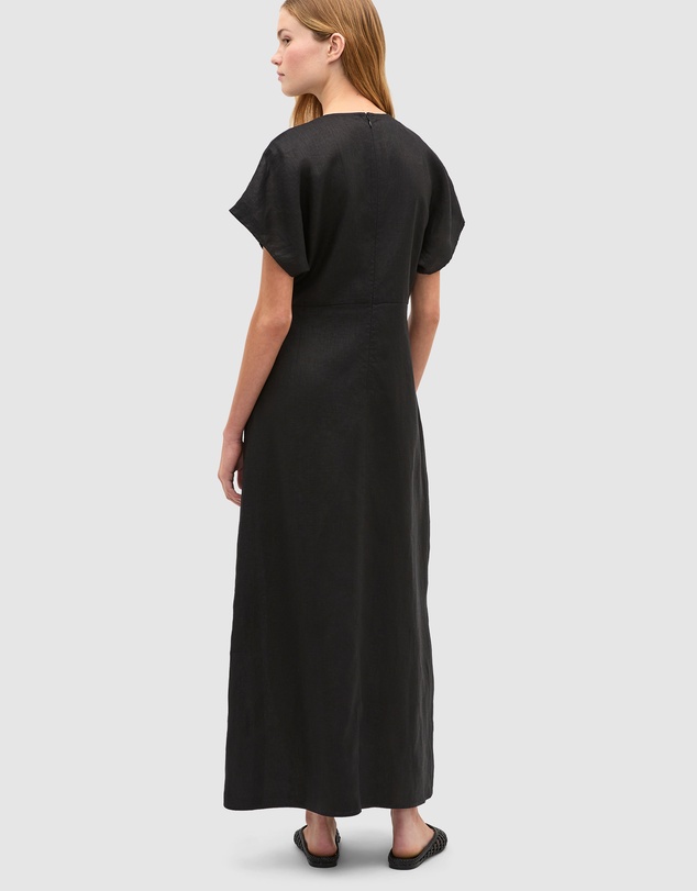 Seed Heritage - Linen V Neck Midi Dress
