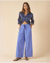 CAMIXA - Palazzo Wide Leg Striped Pants
