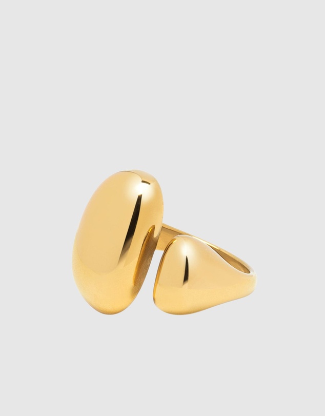 Nialaya Jewellery - Chunky Cuff Ring in Gold