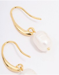 Lovisa - Gold Plated Freshwater Pearl Medium Hook Drop Earrings