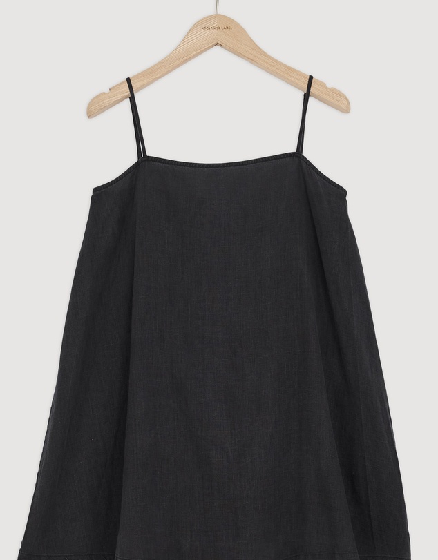 Revibe - Repaired Assembly Label Linen Mini Dress