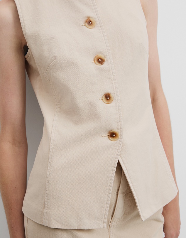 Country Road - Recycled Cotton Denim Sleeveless Top