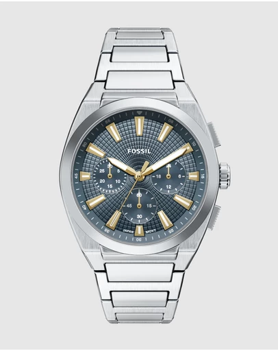 Fossil - Everett Silver Tone Chronograph Watch