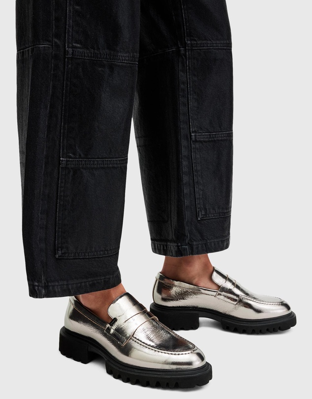 AllSaints - Lola Metallic Loafers - Women's