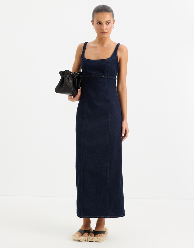 Calli - Emira Denim Midi Dress