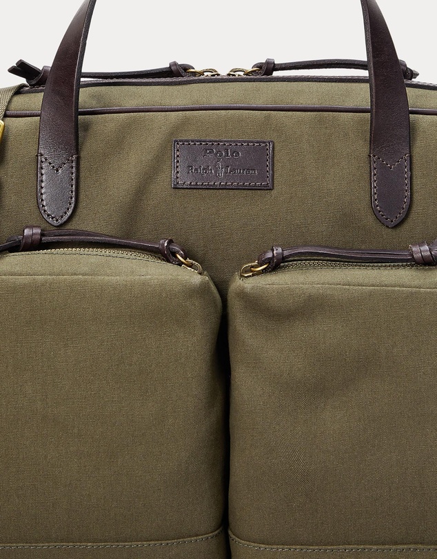 Polo Ralph Lauren - Leather-Trim Canvas Commuter Bag