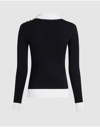 Karl Lagerfeld - Button Detail Neck Knitwear