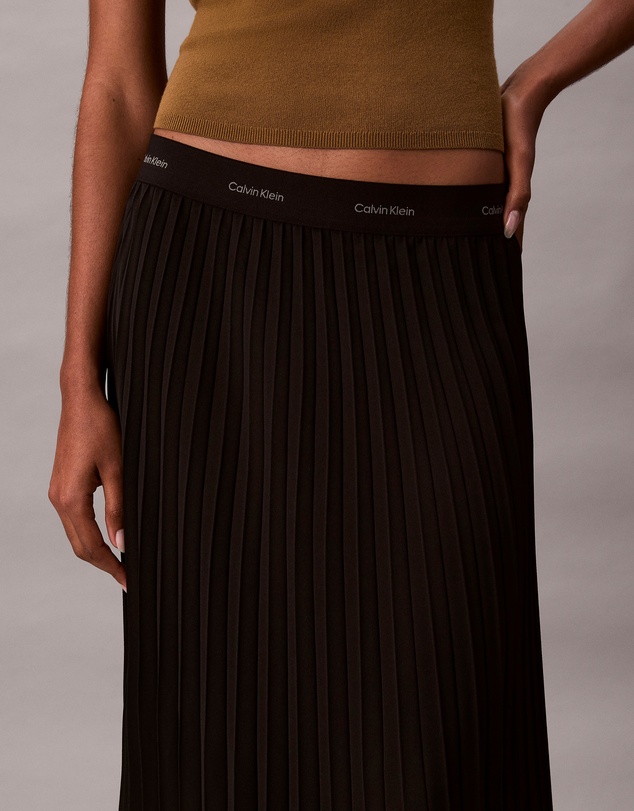 Calvin Klein - Pleated Crepe Midi Skirt