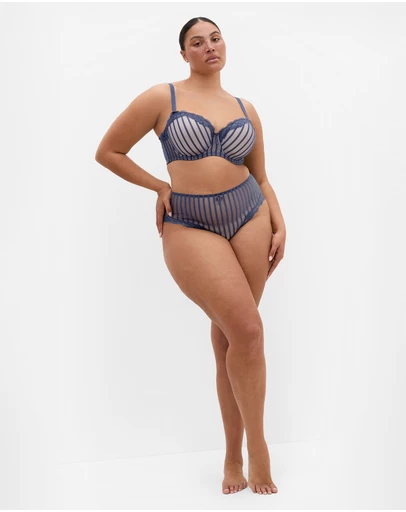 City Chic - Plus size Fifi Contour Bra - french navy