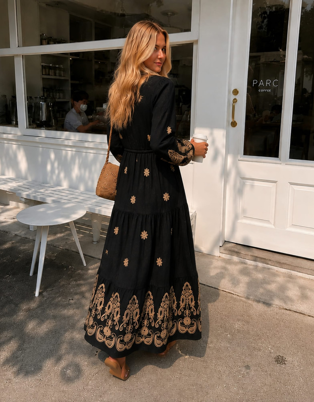 Esther & Co - Zade Dress - Golden Eclipse