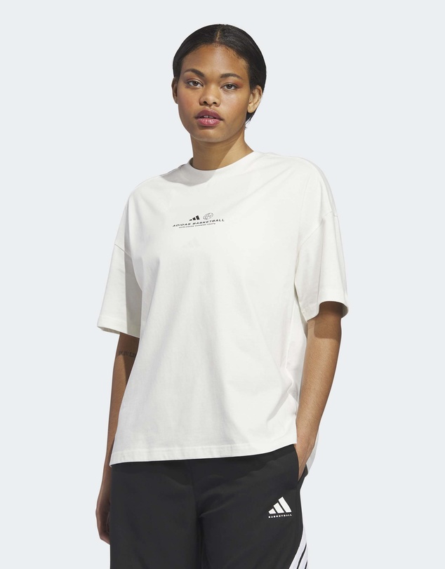 adidas Performance - ADIDAS WORLD WIDE HOOPS GRAPHIC TEE Womens