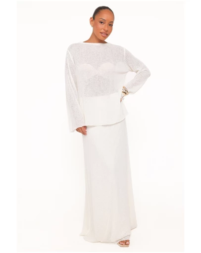 Petal & Pup - Lune Knit Skirt Set - Cream