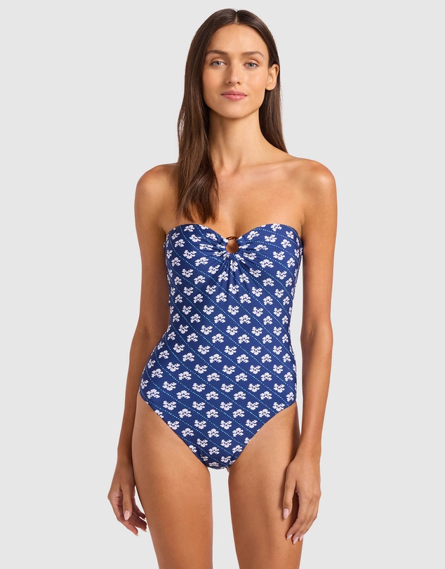 Seafolly - Batik Bloom Bandeau One Piece Swimsuit