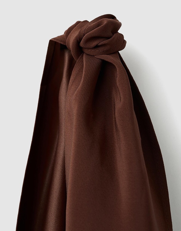 M.N.G - Asymmetrical Dress With Knot Strap