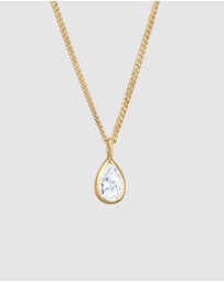 Elli Jewelry - Necklace Crystal Drop 925 Sterling Silver Gold-Plated