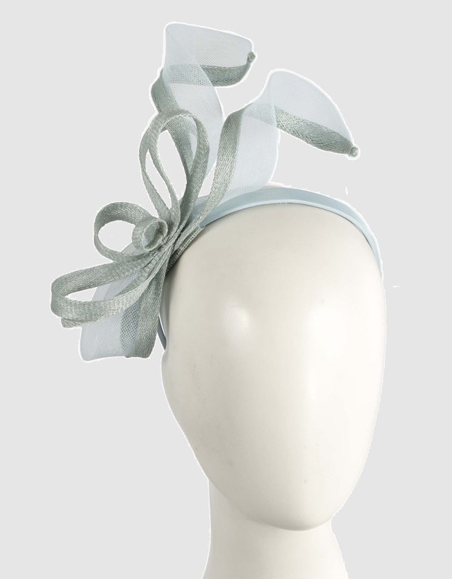 Max Alexander - Small Light Blue Sinamay Loops Fascinator