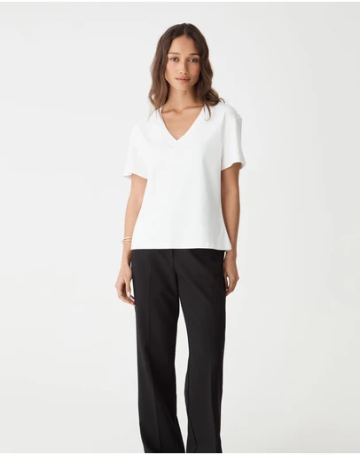 Forcast - May V-Neck Cotton T-Shirt
