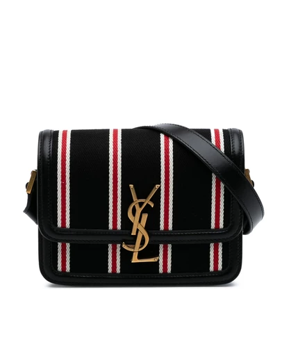 Pre-Loved by Azura Reborn - Pre-Loved Small Canvas Striped Solferino Satchel In Box