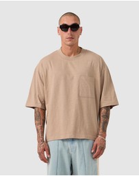 Zanerobe - Cropped Slub Flow Tee Coffee