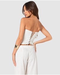 EDIKTED - Arya Linen Look Corset