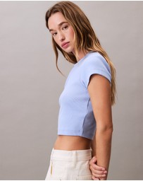 Calvin Klein Jeans - Monogram Logo Ribbed Baby Tee
