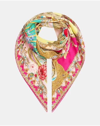 Camilla - Large Crystalled Silk Square Scarf