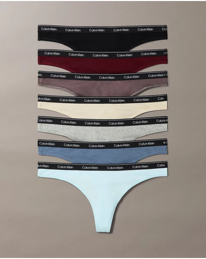 Calvin Klein - 7-Pack Icon Logo Thongs