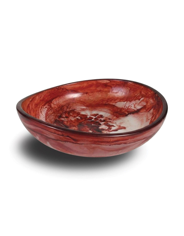 Urban Attitude - Urban Attitude JADE Medium Bowl Height 8cm highest, 5cm lowest, Width 27cm, Length 28cm - Berry Red