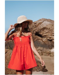 Petal & Pup - Liora Pleated Playsuit - Red