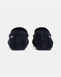 Tommy Hilfiger - Flag Soft Suede Driver Loafers - Women's