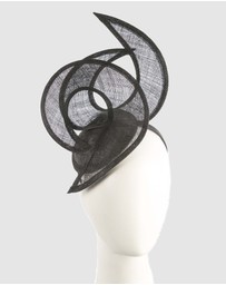 Max Alexander - Black Sinamay Racing Fascinator