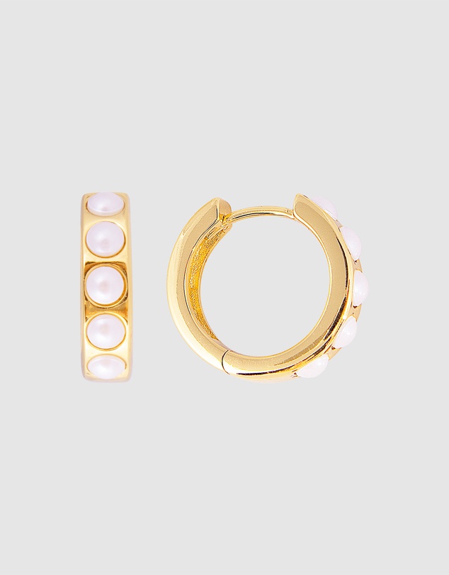 FAIRLEY - Crystal Pearl Midi Hoops